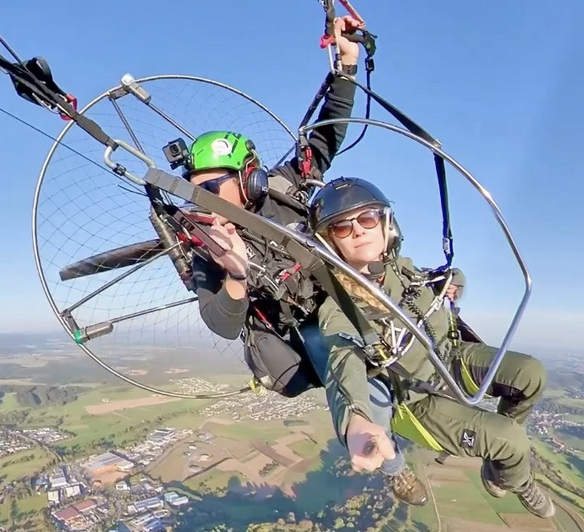 Tandem paramotor flight preparation